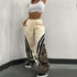 Women's Printed Striped High Waist Trousers